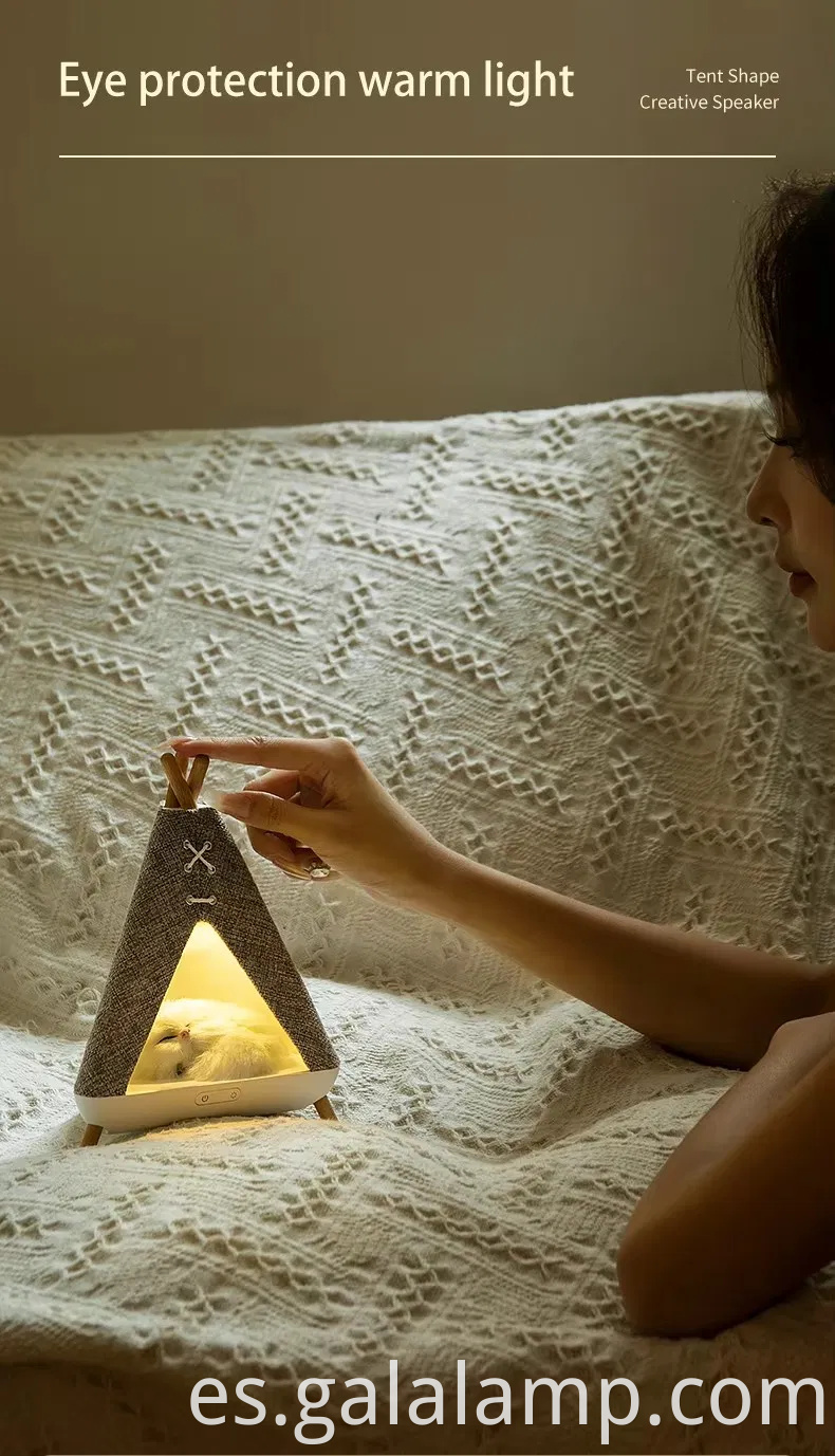 Tienda de altavoz Bluetooth portátil con colorida luz nocturna LED